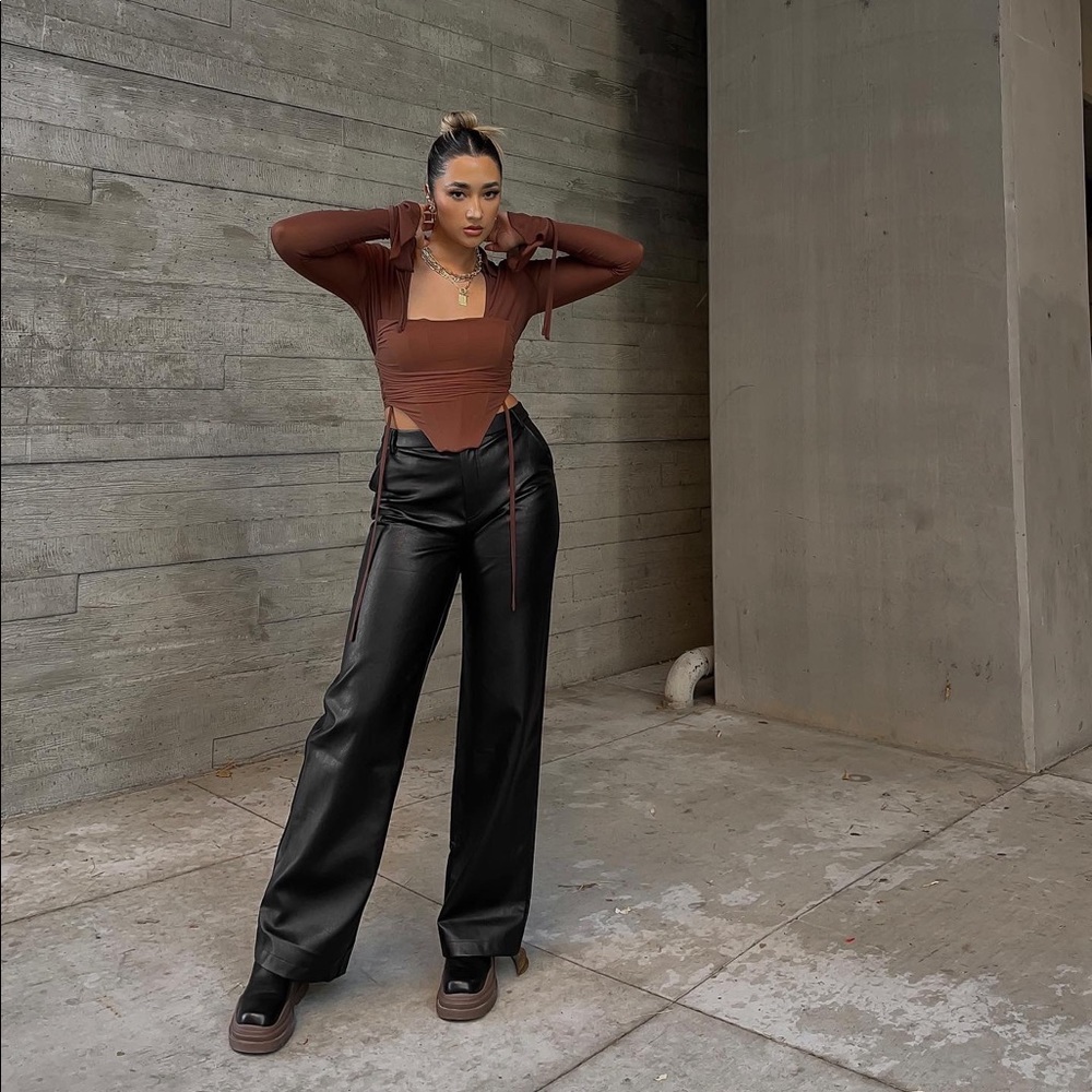 Faux Leather Pants